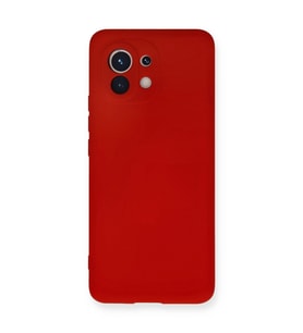 Xiaomi Mi 11 Kılıf Nano İçi Kadife Silikon - Kırmızı