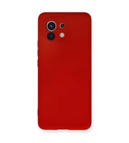 Xiaomi Mi 11 Kılıf Nano İçi Kadife Silikon - Kırmızı
