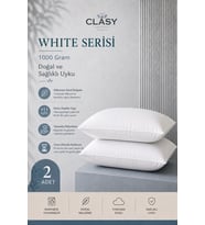 2 Adet Clasy %100 Pamuk Silikon Dolgulu Yastık Yıkanabilir 1000 gr