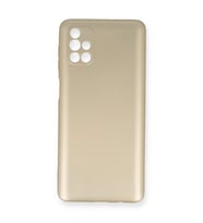 Samsung Galaxy M51 Kılıf First Silikon - Gold