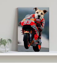 Evcil Dostlara Özel MotoGP Tasarımlı Portre Kanvas Tablo-1