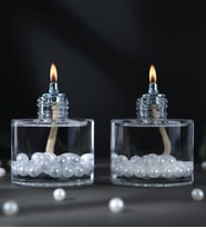 impeRiums White Pearl Cylinder Dekoratif Kandil Mum 2'li Set ( 2 x 120 ml )