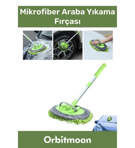 Premium Seri 180 Derece Dönen Çizmez Mikrofiber Araba Otomobil Yıkama Sopalı Fırça Seti