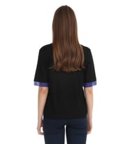 Kumsal Baskılı T-shirt (Lacivert)