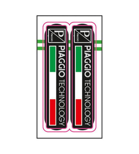 PIAGGIO DÖRTGEN SIYAH DAMLA STICKER