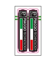 PIAGGIO DÖRTGEN SIYAH DAMLA STICKER
