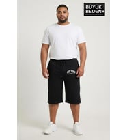 Büyük Beden Erkek Şort New York Baskılı Rahat Kalıp 3XL-6XL SPR26BSR591-05