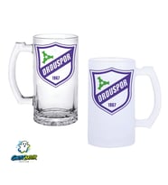 Orduspor Kulplu Bira Bardağı Buzlu veya Şeffaf Seçenekli 0331