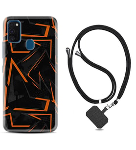 Samsung M21 M22 M23 M30 M31S M32 Kılıf Boyun Askılı Silikon Zigzaglar 1651