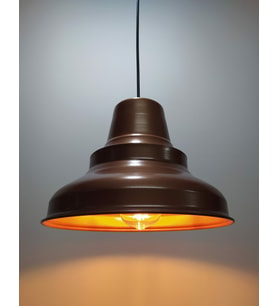 RİOLİGHT RETRO MAT BAKIR METAL SARKIT RUSTİK AVİZE (Siyah)