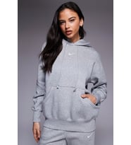 Nike Sportswear Phoenix Fleece Pullover Hoodie Kadın Kapüşonlu Sweatshirt Gri