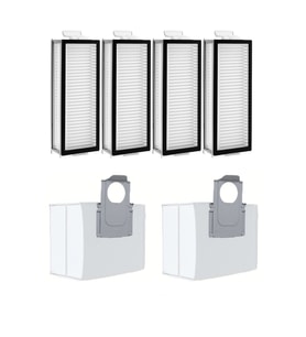 Roborock Q8 & Q8 Max Uyumlu 4 Adet Hepa Filtre 2 Adet Toz Torbası