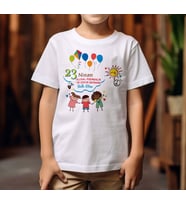 23 Nisan Çocuk Bayramı Baskılı Çocuk T-shirt Tişört - 1