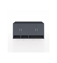 Kronos Konsol 6 Raflı 4 Kapaklı 176x59x99 Antrasit-Antrasit/Çam