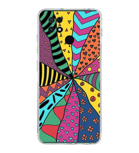 PrintiFy Xiaomi Poco C40 ile Uyumlu 1mm Slim Fit Retro Renkler 4 Baskılı Şeffaf  Kılıf