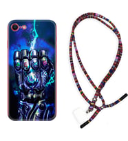 Apple iPhone 5 6 7 8 Plus Se XR Kılıf Boyun Asklı Rasta Silikon Thunder Play 1760