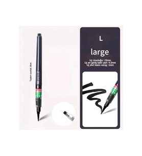 Brush pen, hazneli fırça uçlu kalem, çini, seramik, tahrir fırçası, tahrir kalemi 1 Adet-L