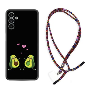 Samsung A23 A31 A32 A50 A51 A52 A53 A70 Kılıf Boyun Asklı Rasta Silikon Aşık Avokadolar 1642