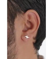 Agai Silver 925 Ayar Gümüş Şimşek Figürlü Erkek Küpe
