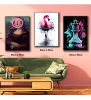 şah mat sanatsal kuğu resimları tablosu 3 adet 35cmx50cm kumaş baskılı canvas tablo