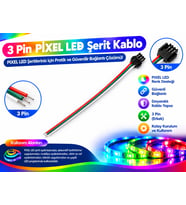 10 Adet Pixel Modül Led Kablolu Erkek Bağlantı Soketi 3 Pin