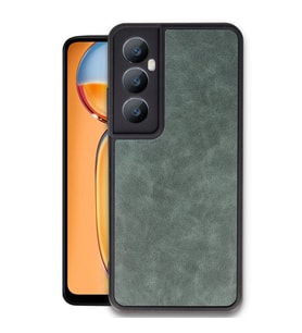 Realme C65 Kılıf Aras Deri Kapak - Koyu Yeşil