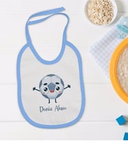 BK Kids Kişiye Özel Mavi Bebek Mama Önlüğü - Model 198