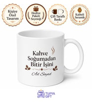 Yoğun Mesai Kahvesi Kupası - Ofis Hediye Baskılı Kupa Bardak