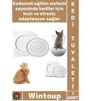 #KediTuvaleti Hijyenik Pratik Modern Evcil Hayvan Eğitim Seti Aparatı Kaliteli Klozet Kedi Tuvaleti