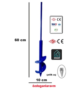 Toprak Burgusu Matkap Ucu 60X10 Cm