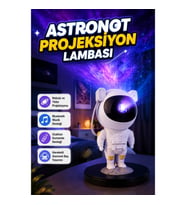 Astronot Galaksi Projeksiyon Lambası – Bluetooth Müzik ve Uzaktan Kumanda