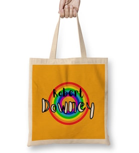 Robert Downey Jr- Retro Rainbow Style Bez Çanta Uzun Saplı