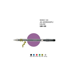 Uni-Ball Roller Kalem Signo Fine Jel Bilye Uç 0.7 MM Mavi UM-100