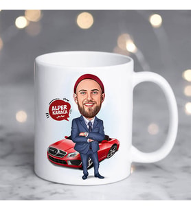 Kişiye Özel Karikatürlü Havalı Erkek Kupa Bardak