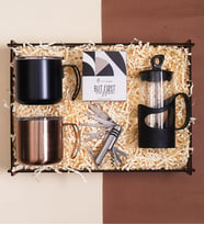 Erkek/Kadın İçin Premium  Hediye – 2 Ad Çelik Termos Bardak, French press, Çakı, Kahve