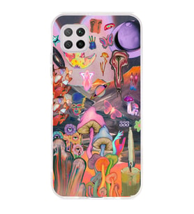 Huawei P40 Lite Uyumlu Aesthetic Desenli Şeffaf Telefon Kılıfı