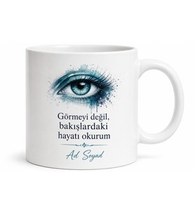 Göz Doktoru Hediyesi Tasarım Baskılı Kupa Bardak Göz Hekimi Hediye