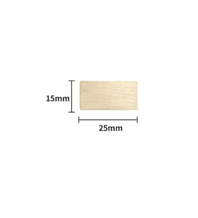 Mühürcüm Mühür Mumu Damga 15 mm Dikdörtgen Boş Pirinç Kafa + Ahşap Sap R5799X15