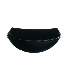 QUADRATO TEMPERLİ SÜYAH KARE ÇOK AMAÇLI KASE 16.5CM (Siyah)