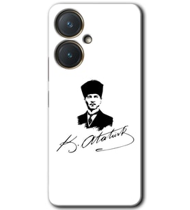 Vivo Y27 Kılıf HD Desen Baskılı Kılıf - Kemal Atatürk İmza
