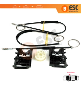 Audi A3 S3 MK3 8V 2012-2021 4/5 Kapı 8V4837462 İçin Elektrikli Ön Sağ Cam Kriko Tamir Seti