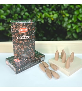 Kahve (Coffee) Back Flow Geri Akışlı Konik Tütsü Mumu 10'lu Karbonsuz