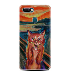 Oppo A5S A15 A16 A54 A55 A73 A74 Kılıf Desemli Silikon Tablo Cat 1788