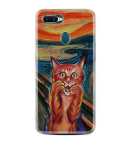 Oppo A5S A15 A16 A54 A55 A73 A74 Kılıf Desemli Silikon Tablo Cat 1788