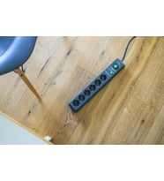 Brennenstuhl Secure-Tec 19.500 Amper 6 Soketli 2 Metre Akım Korumalı Priz (Antrasit)