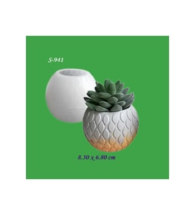 Desenli Saksı Silikon Kalıp No3 (S941)