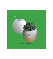 Desenli Saksı Silikon Kalıp No3 (S941)