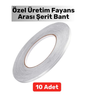 Yüksek Kaliteli Kendinden Yapışkanlı Duvar Karo Zemin 5 Mt X 0.5Cm Gri Fayans Arası Şerit Bant 10 Ad