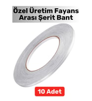 Yüksek Kaliteli Kendinden Yapışkanlı Duvar Karo Zemin 5 Mt X 0.5Cm Gri Fayans Arası Şerit Bant 10 Ad