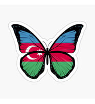 Azerbaycan Azerbaijan 17 Cm Araba Sticker Etiket MD14